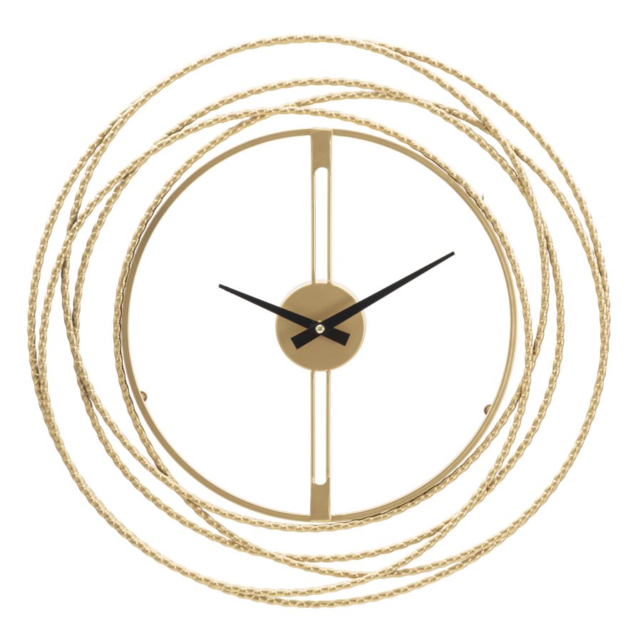 OROLOGIO DA MURO GOLD STRIPS CM Ø 50X4 stile GLAM - immagine 2