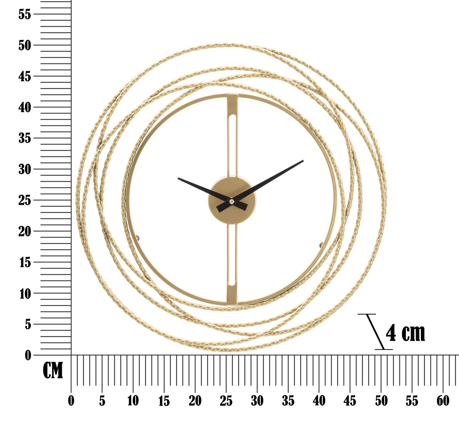 OROLOGIO DA MURO GOLD STRIPS CM Ø 50X4 stile GLAM - immagine 7