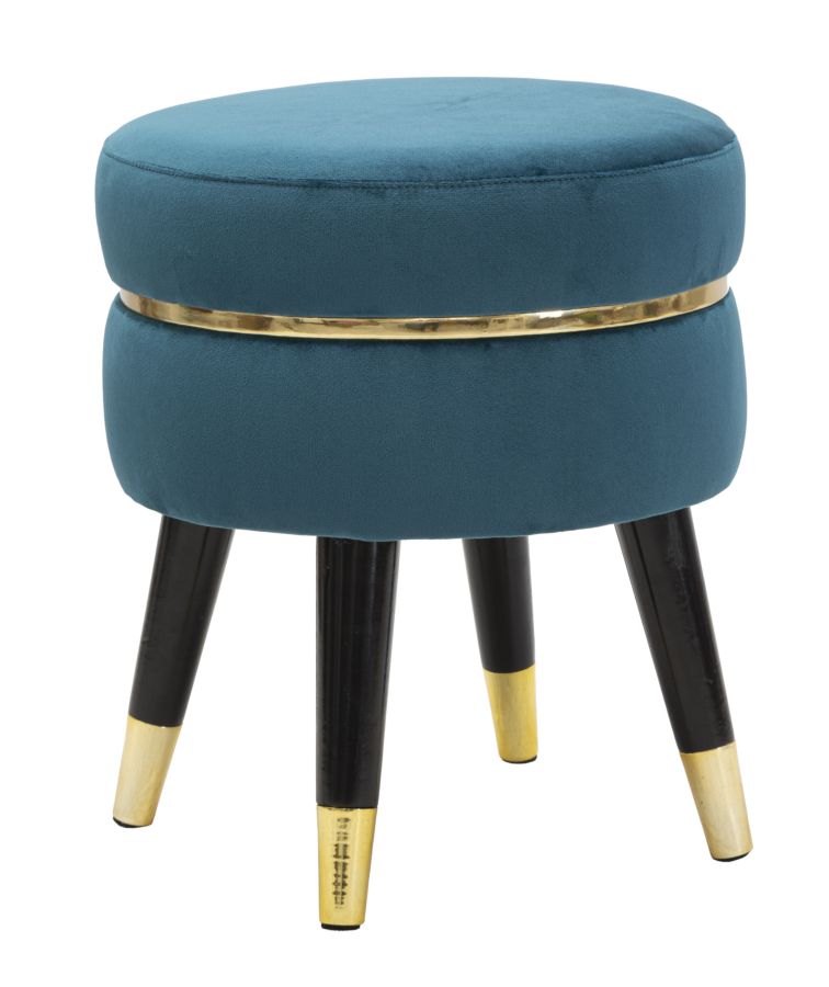 SGABELLO PARIS OTTANIO/GOLD CM Ø 35X40,5 stile GLAM - immagine 2