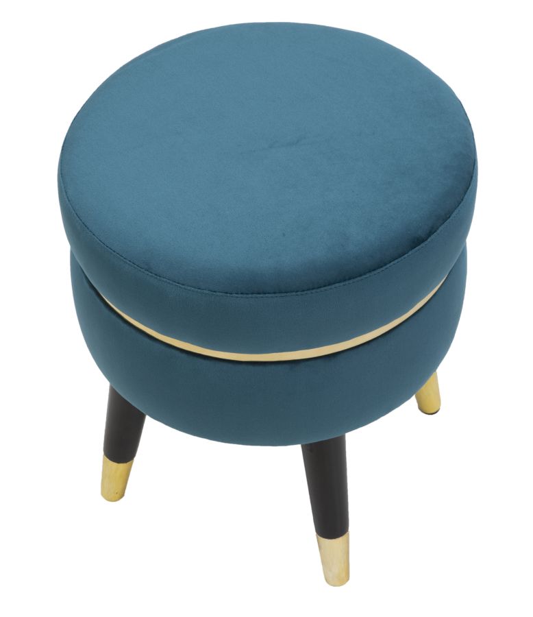 SGABELLO PARIS OTTANIO/GOLD CM Ø 35X40,5 stile GLAM - immagine 4