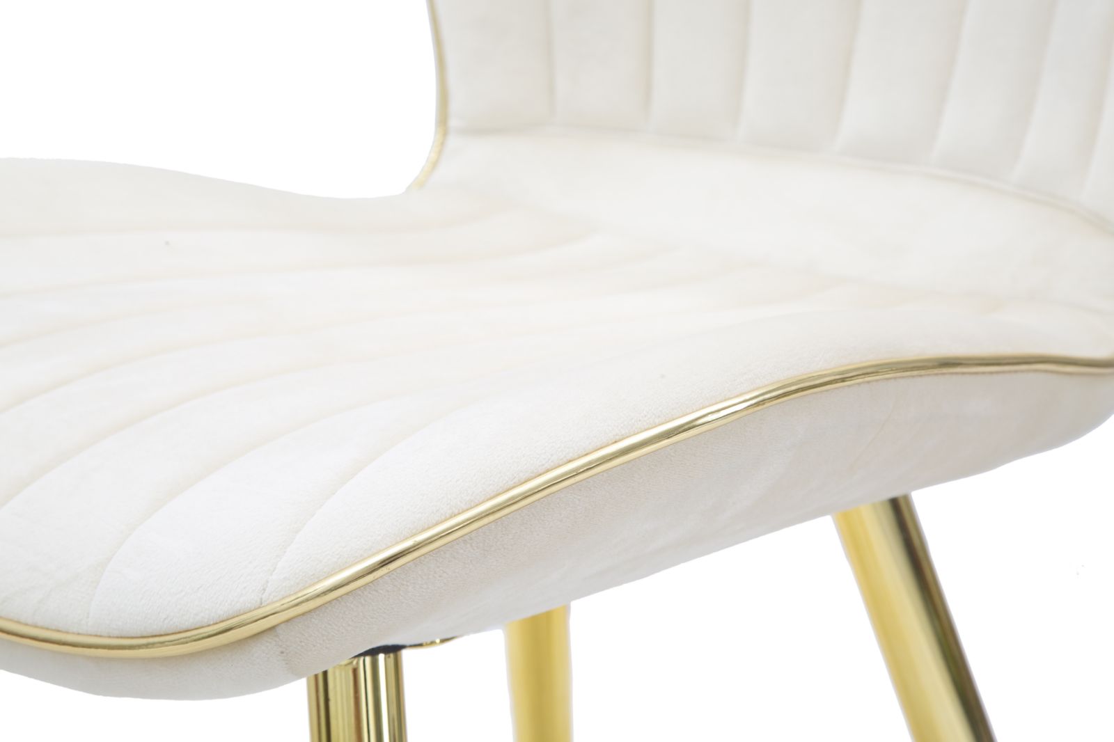 SEDIA PARIS SPACE CREMA /GOLD SET 2 PZ CM 46X58X77 stile GLAM - immagine 7