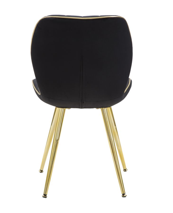 SEDIA PARIS SPACE NERA /GOLD SET 2 PZ CM 46X58X77 stile GLAM - immagine 5