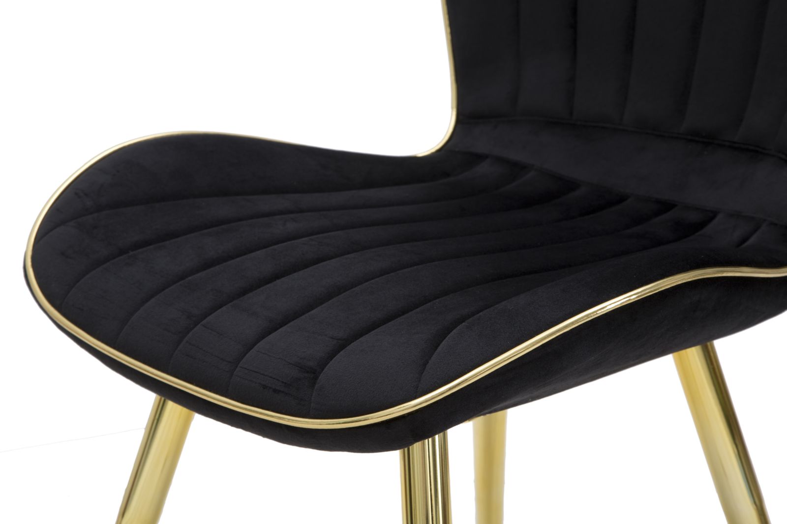 SEDIA PARIS SPACE NERA /GOLD SET 2 PZ CM 46X58X77 stile GLAM - immagine 8