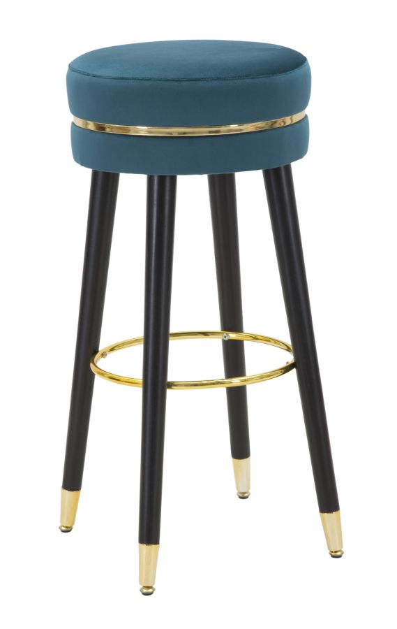 SGABELLO BAR PARIS OTTANIO/GOLD CM Ø 35X74 stile GLAM - immagine 2