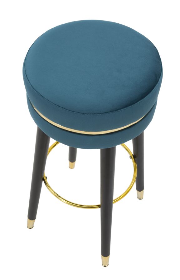 SGABELLO BAR PARIS OTTANIO/GOLD CM Ø 35X74 stile GLAM - immagine 4