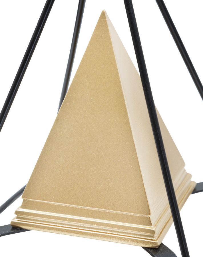 PIRAMIDE GOLD C/FERRO CM 15X15X21 stile GLAM - immagine 4