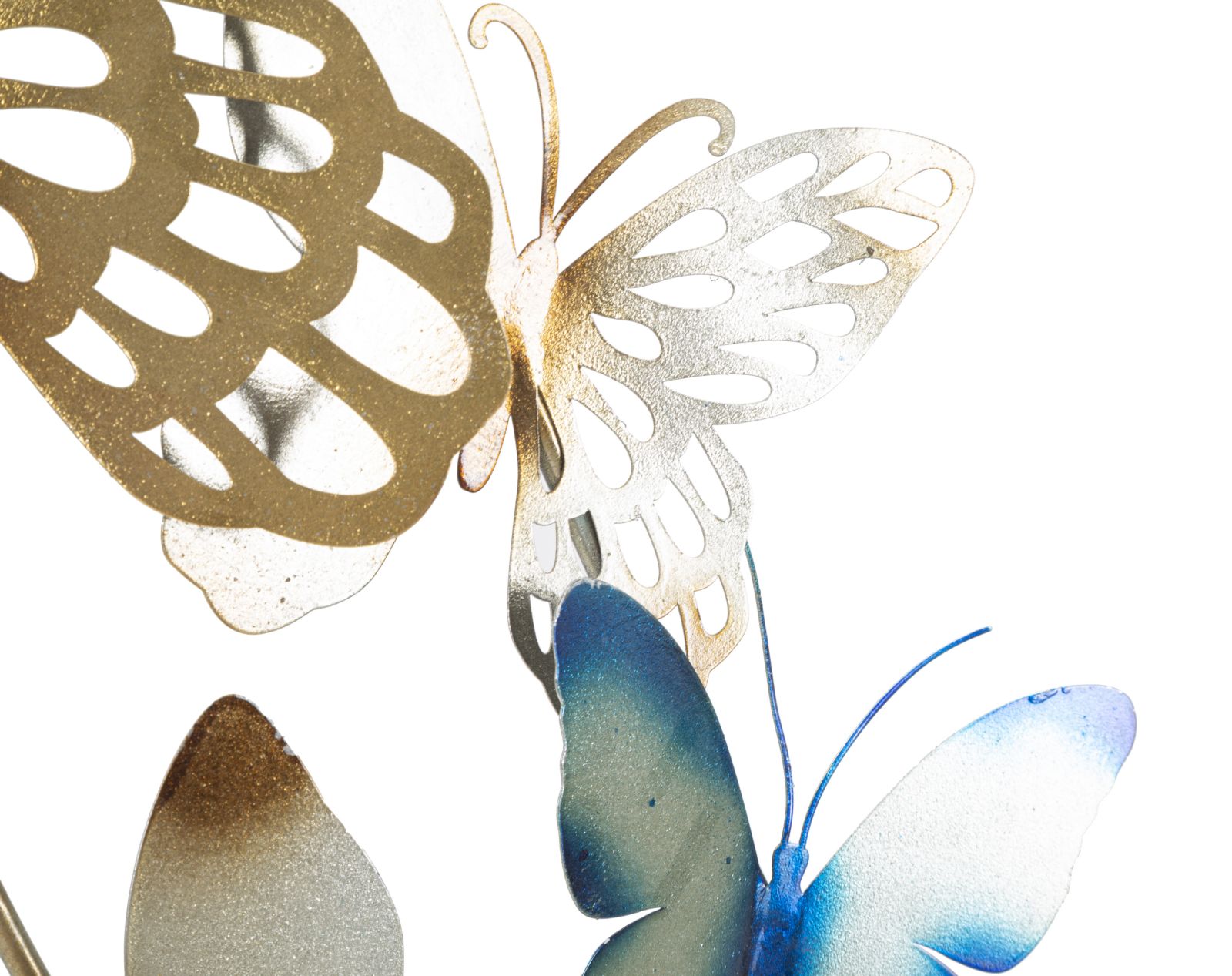 PANNELLO DA MURO BUTTERFLIES ORO/CELESTE C CM 59,5X4X111,5 stile GLAM - immagine 5