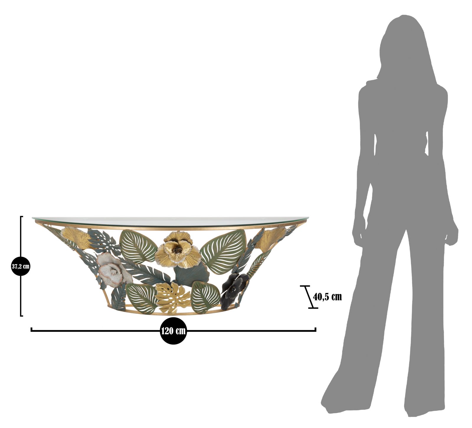 CONSOLE DA MURO AMAZ CM 120X40,5X37,2 stile GLAM - immagine 8