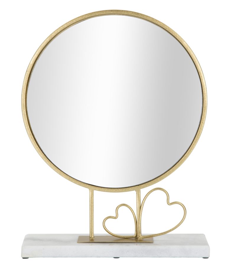 SPECCHIO DA APPOGGIO HEART CM 30X9X39,5 stile GLAM - immagine 2