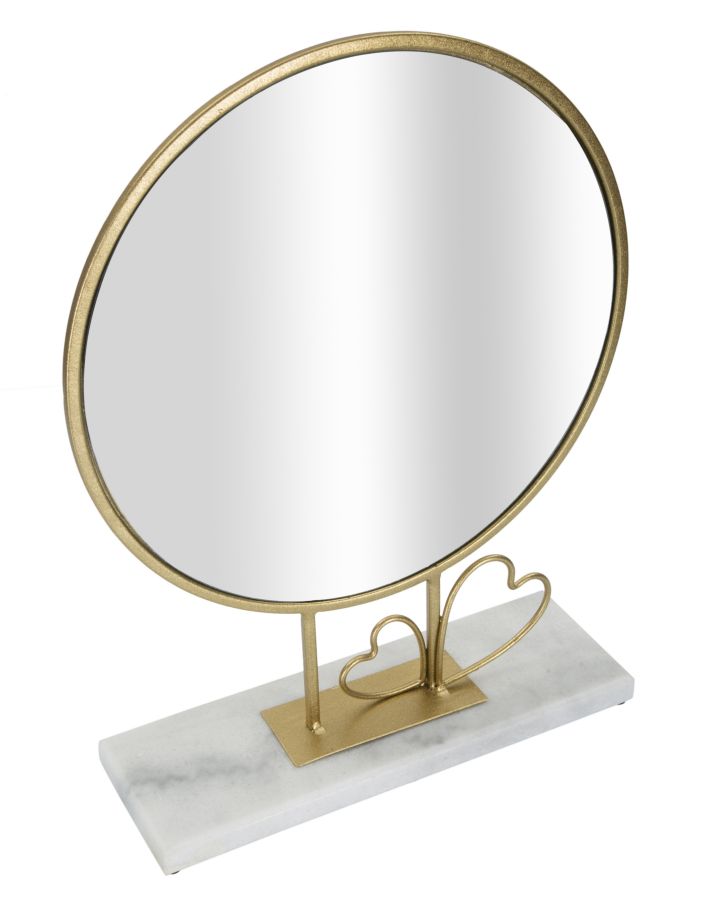 SPECCHIO DA APPOGGIO HEART CM 30X9X39,5 stile GLAM - immagine 3