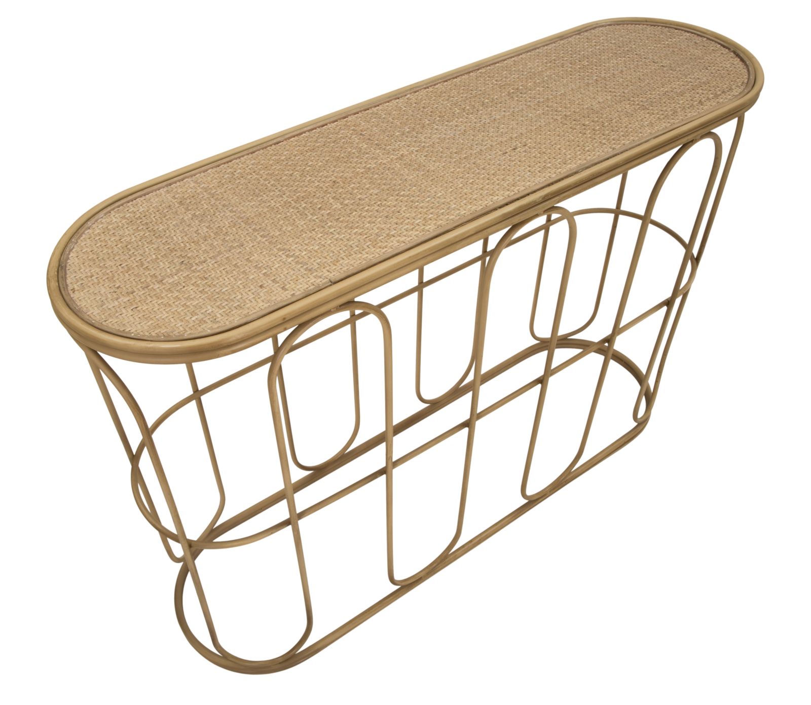 CONSOLE SAMUI CM 110X32X77 stile BOHO CHIC - immagine 5