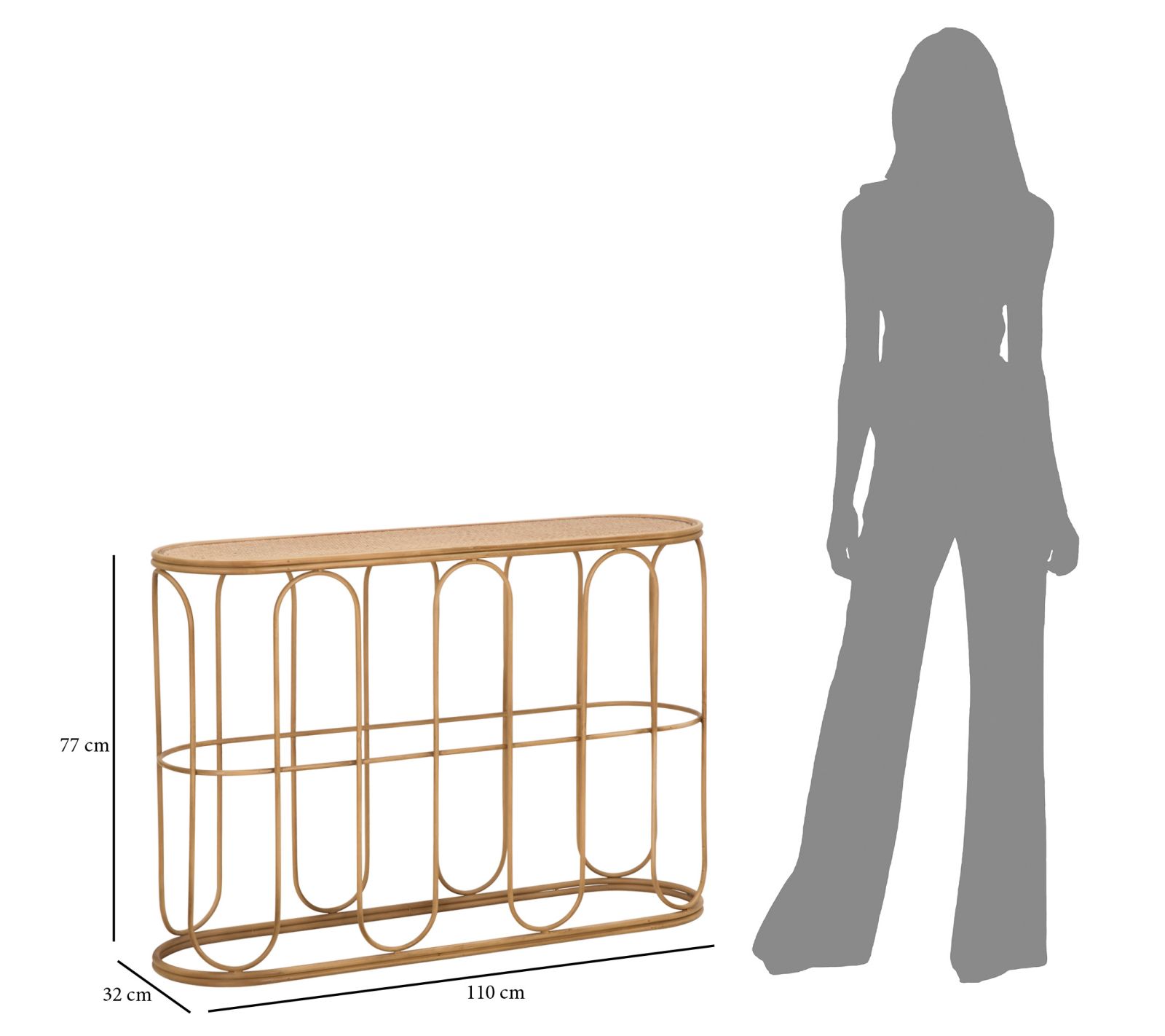 CONSOLE SAMUI CM 110X32X77 stile BOHO CHIC - immagine 13