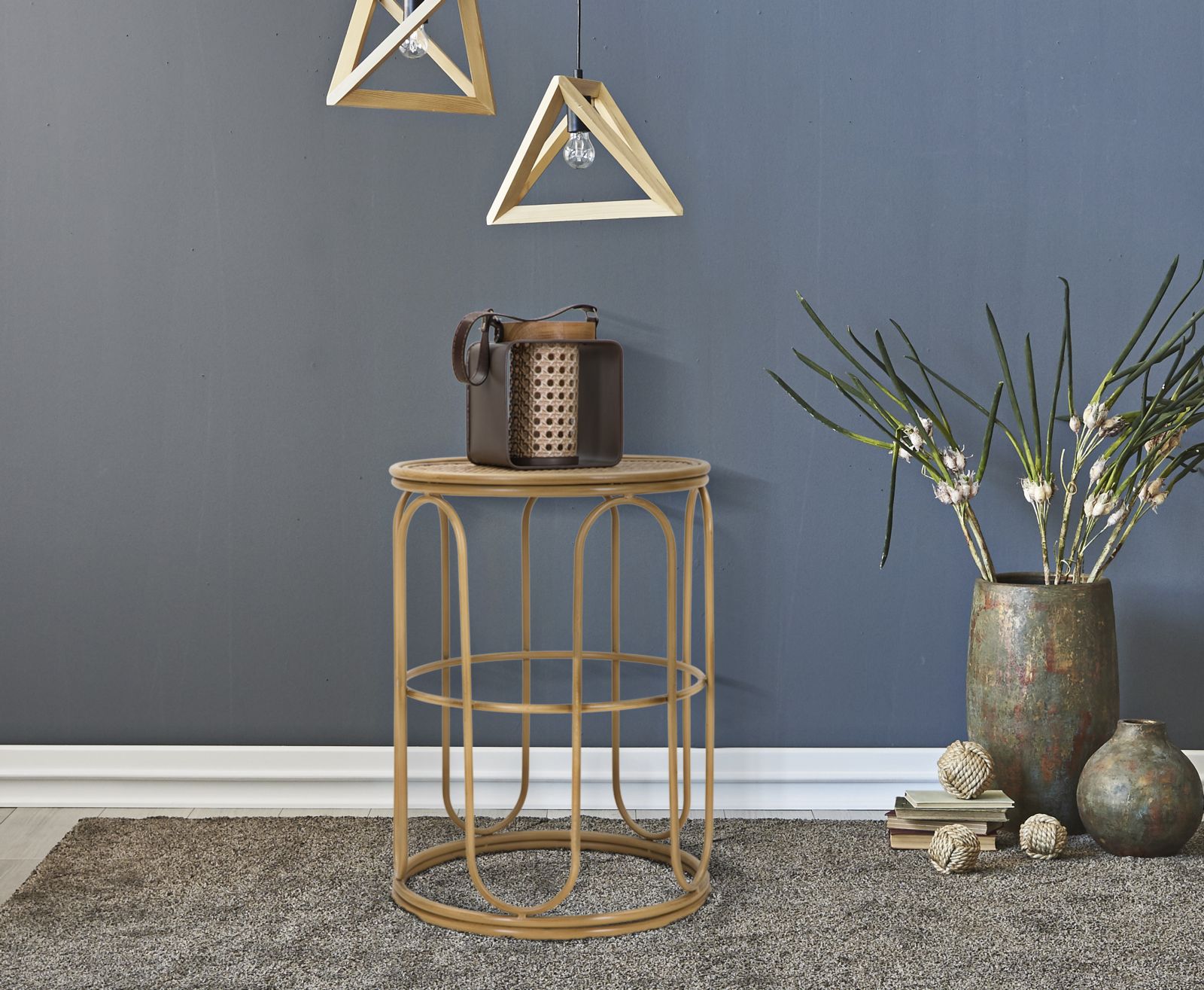 TAVOLINETTO SAMUI CM Ø 40X55 stile BOHO CHIC - immagine 6