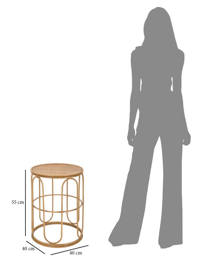 TAVOLINETTO SAMUI CM Ø 40X55 stile BOHO CHIC - immagine 7