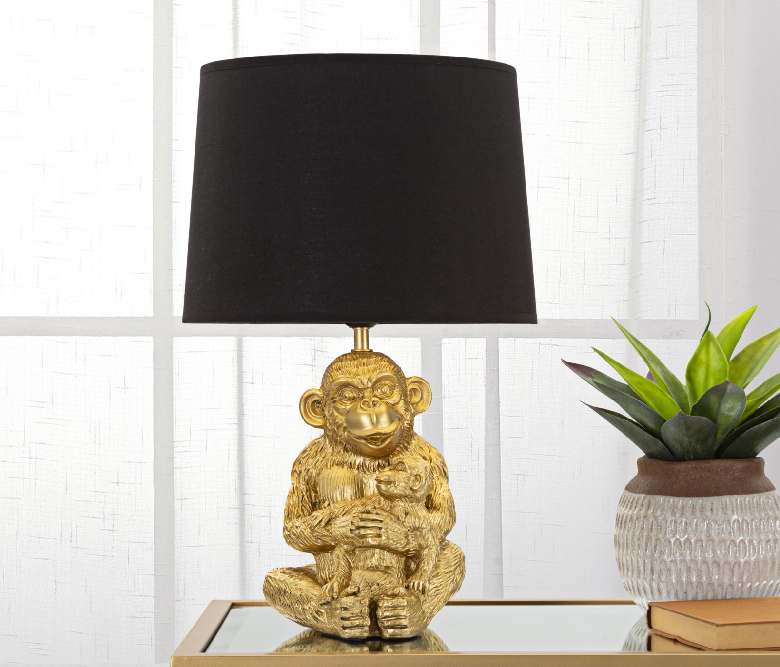 LAMPADA DA TAVOLO MONKEY MUM CM Ø 30X49 stile GLAM - immagine 6