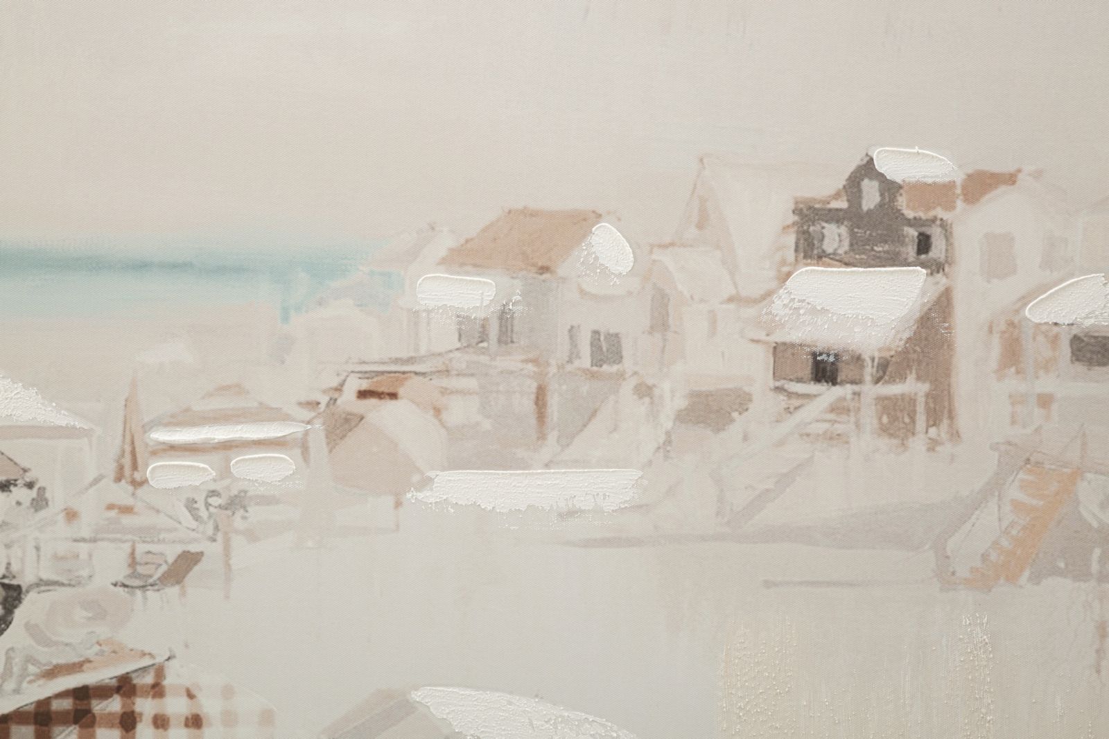 STAMPA DIPINTA BEACH -B- CM 80X3X120 stile BOHO CHIC - immagine 3