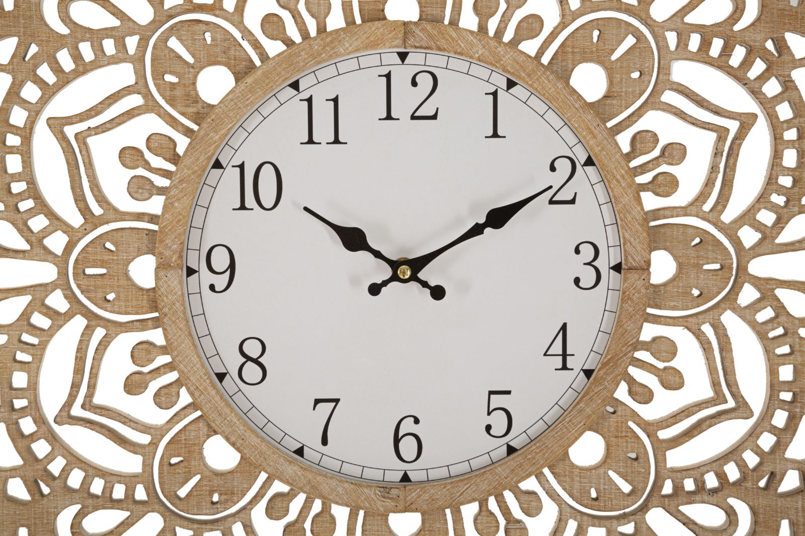 OROLOGIO DA MURO CARVING CM Ø 60X4,5 stile BOHO CHIC - immagine 3
