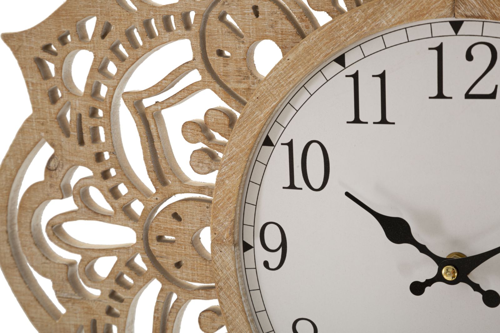 OROLOGIO DA MURO CARVING CM Ø 60X4,5 stile BOHO CHIC - immagine 4