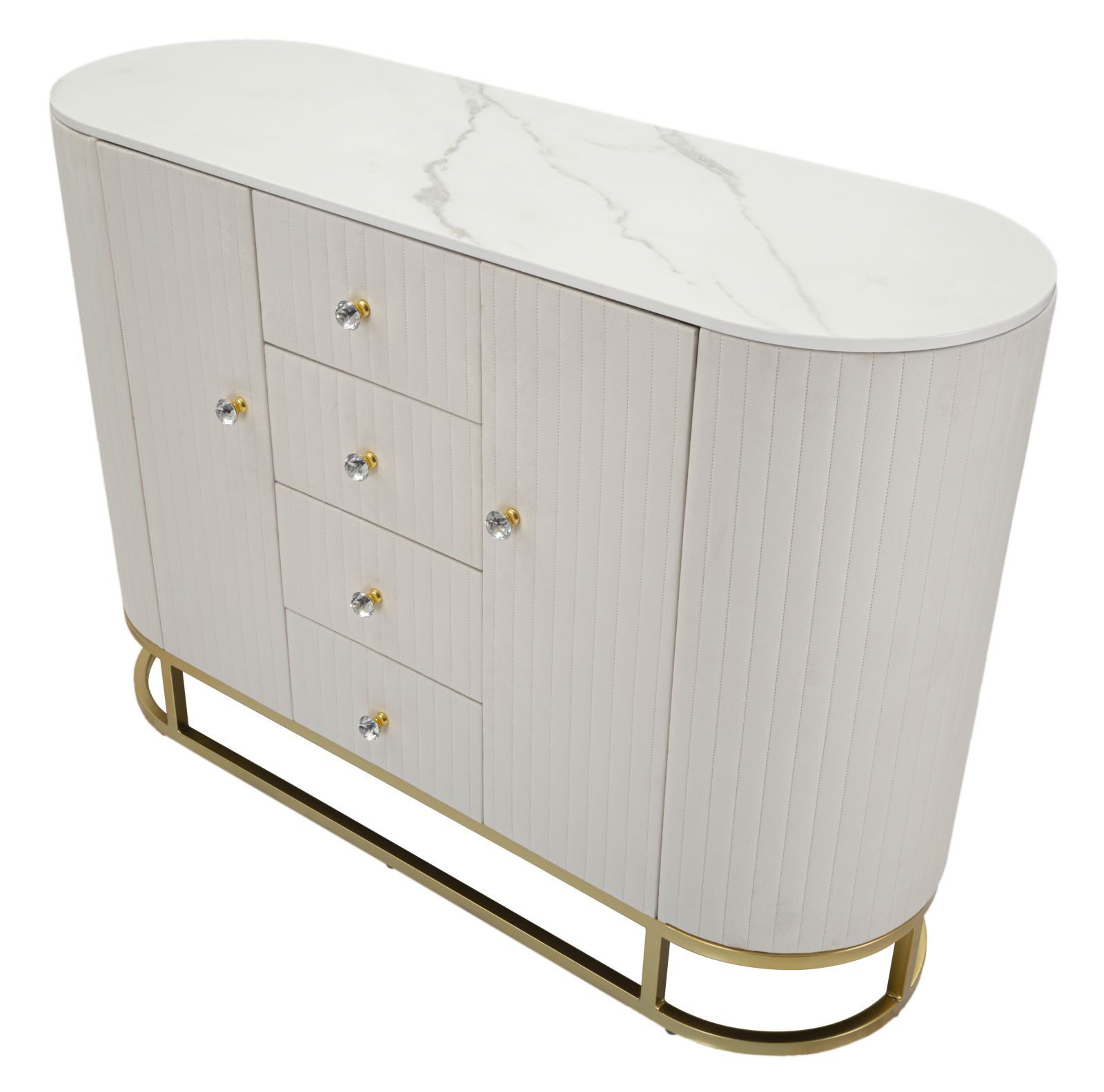 MOBILE MONTPELLIER CREMA CM 120X40X85 stile GLAM - immagine 5