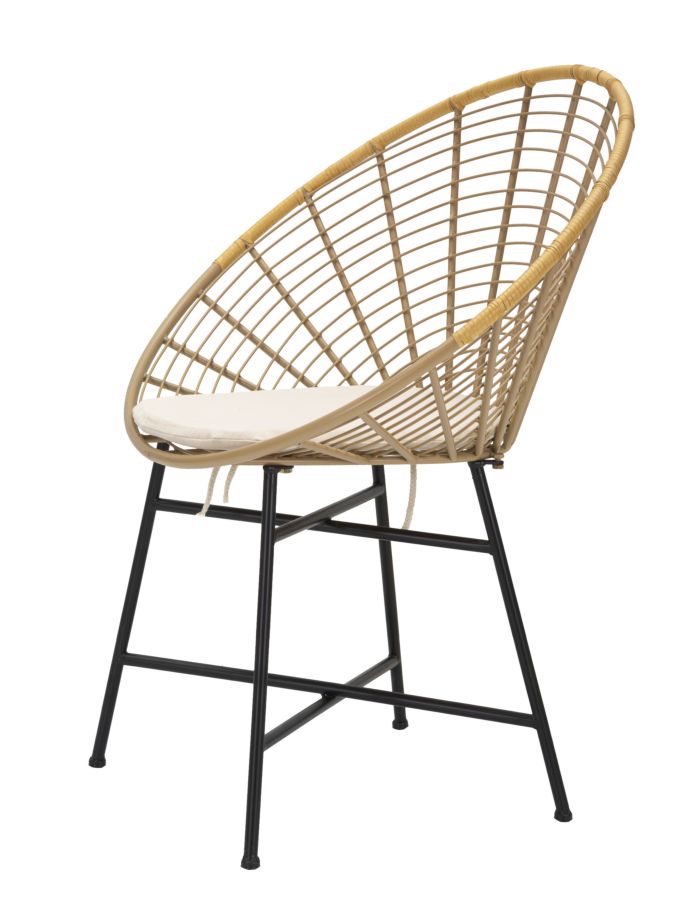 SEDIA PANAMA GRID C/CUSCINO CM 72X56,5X88 stile BOHO CHICH - immagine 4
