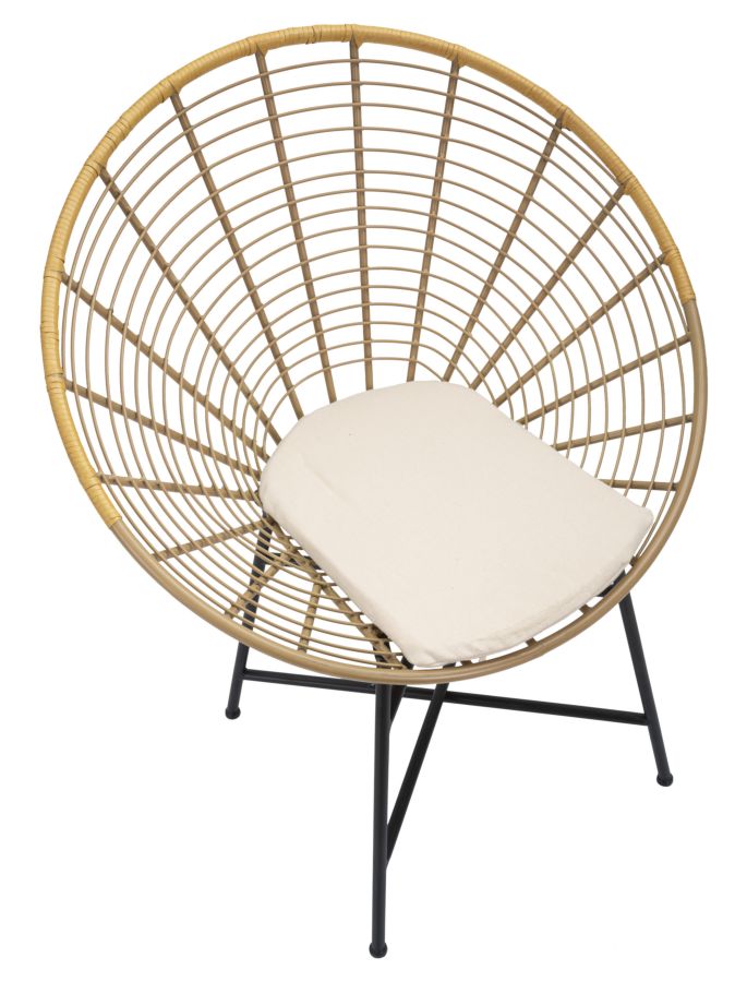 SEDIA PANAMA GRID C/CUSCINO CM 72X56,5X88 stile BOHO CHICH - immagine 5