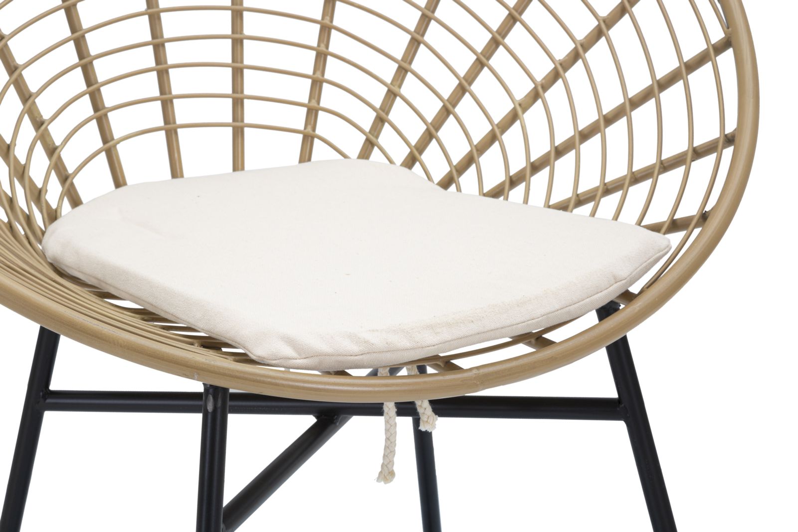 SEDIA PANAMA GRID C/CUSCINO CM 72X56,5X88 stile BOHO CHICH - immagine 6