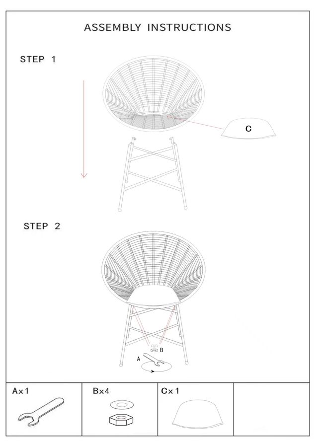 SEDIA PANAMA GRID C/CUSCINO CM 72X56,5X88 stile BOHO CHICH - immagine 12