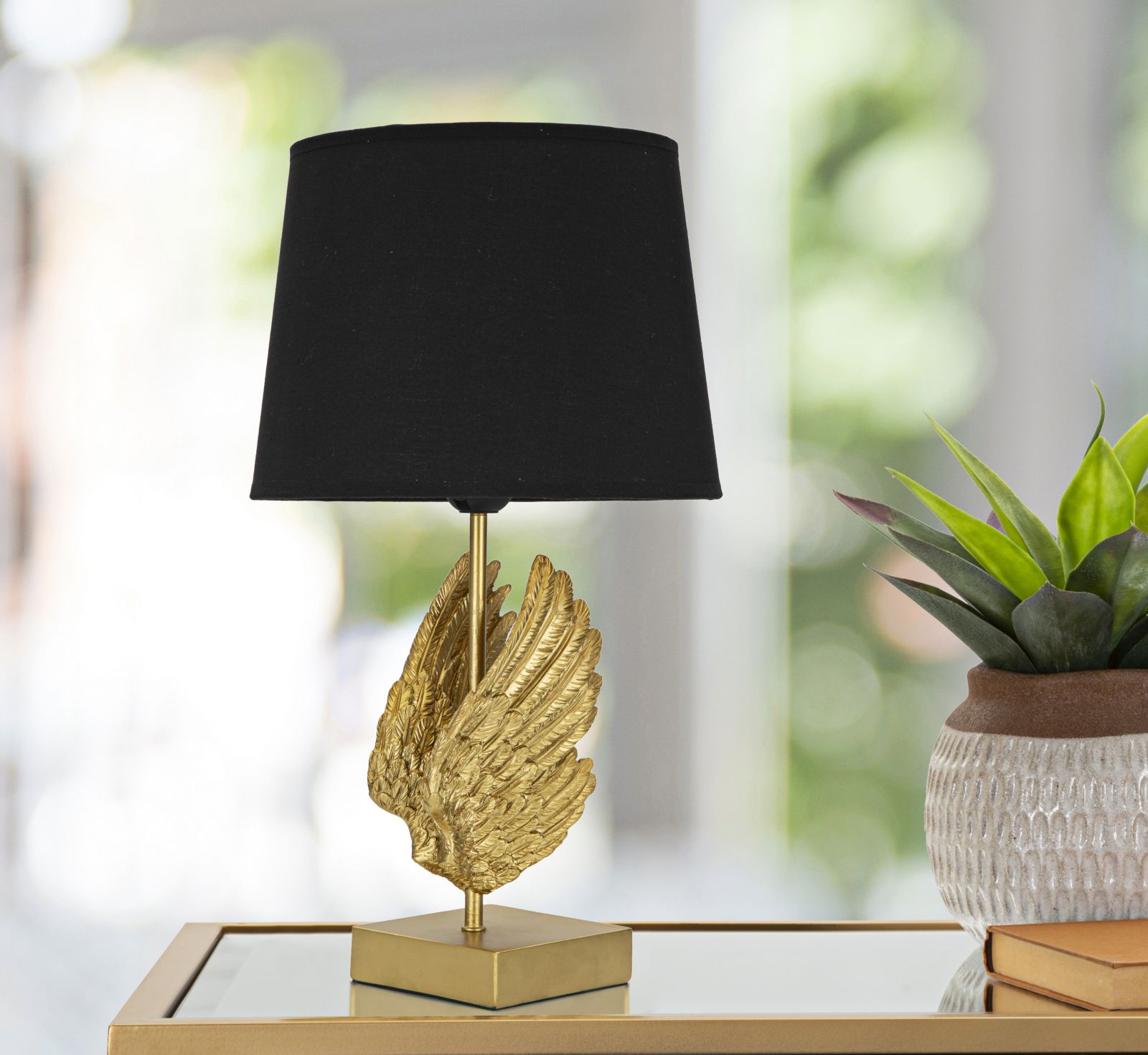 LAMPADA DA TAVOLO WINGS CM Ø 25X45 stile GLAM - immagine 6
