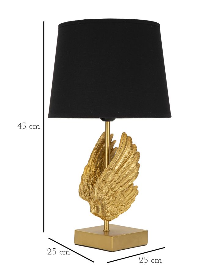 LAMPADA DA TAVOLO WINGS CM Ø 25X45 stile GLAM - immagine 7