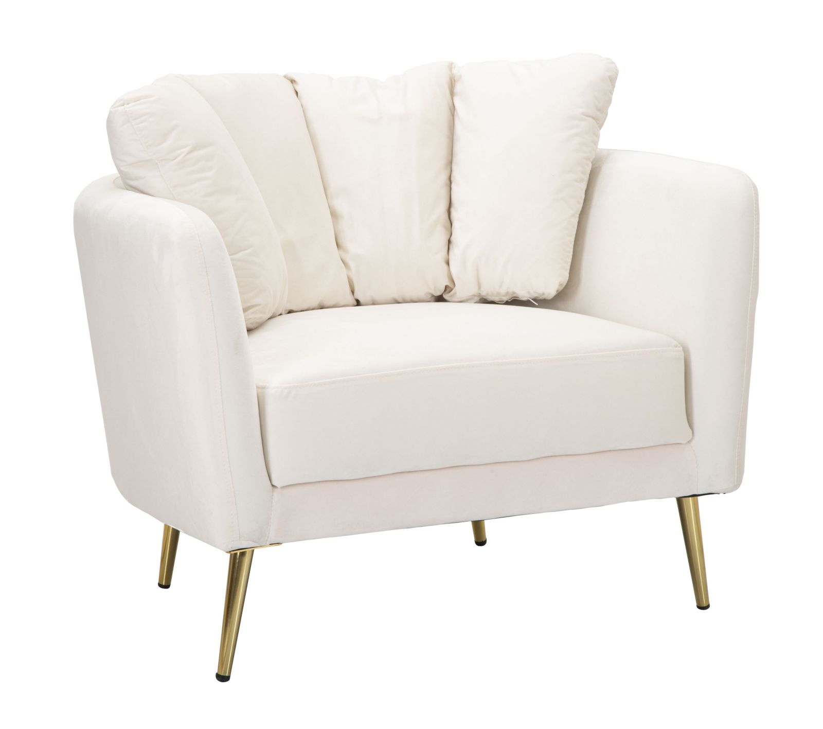 POLTRONA KIEV CREMA CM 88X77X74 stile GLAM - immagine 2