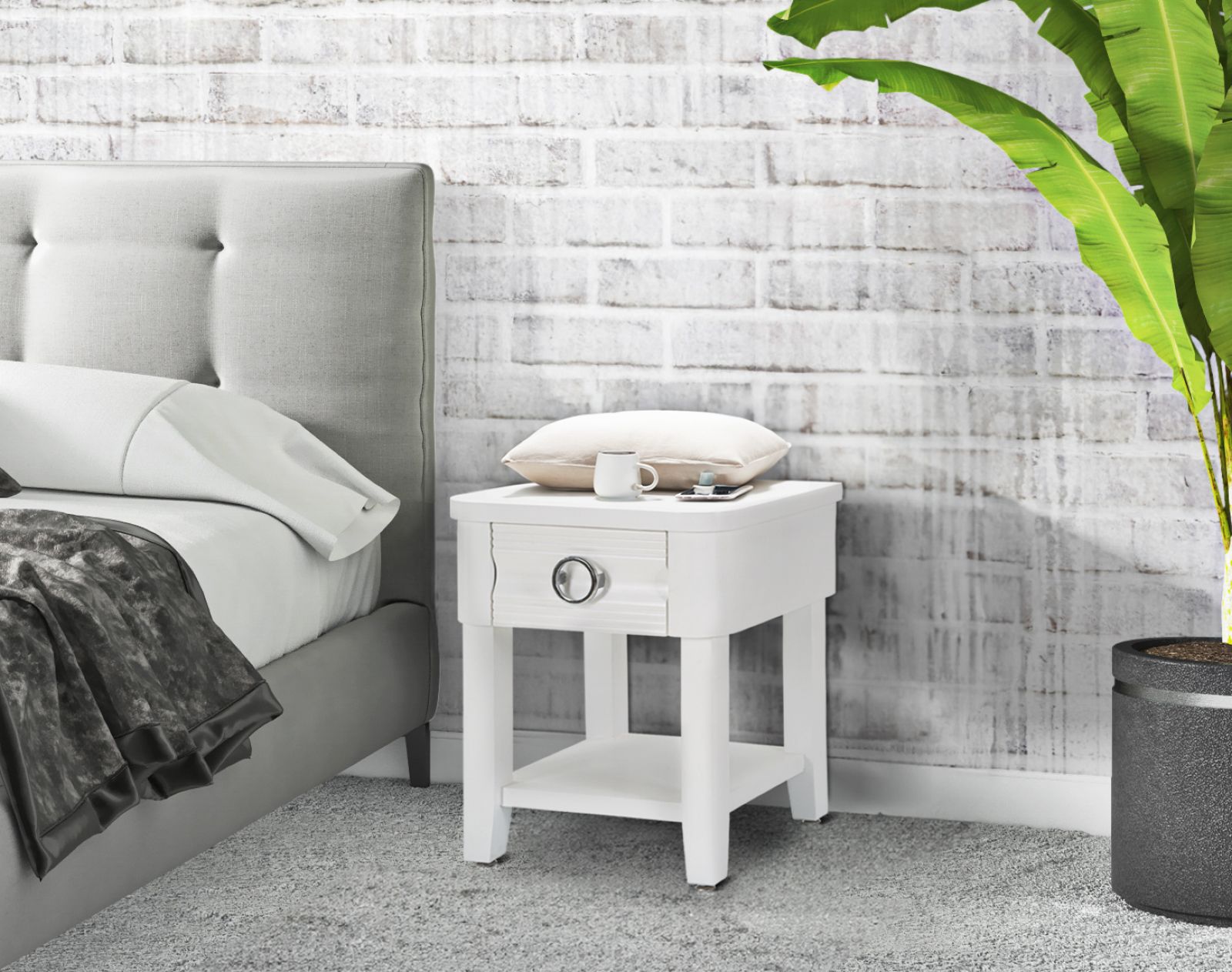 COMODINO SHINE CM 45X40X54 stile GLAM - immagine 9