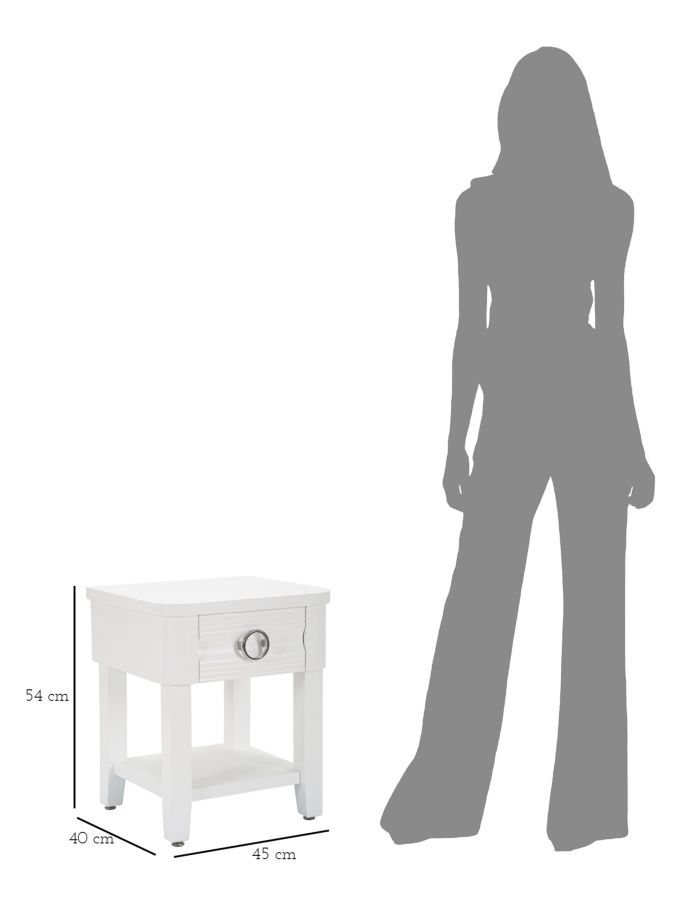 COMODINO SHINE CM 45X40X54 stile GLAM - immagine 10
