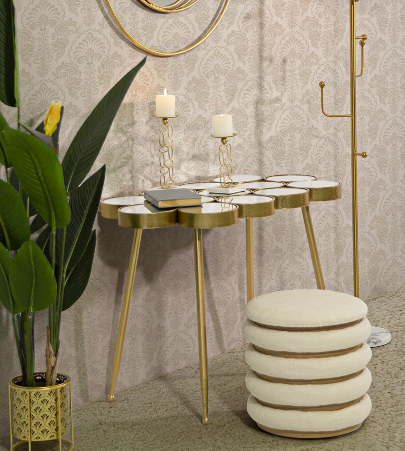 TAVOLINETTO BUTTLE CM 100X55X70 stile GLAM - immagine 8