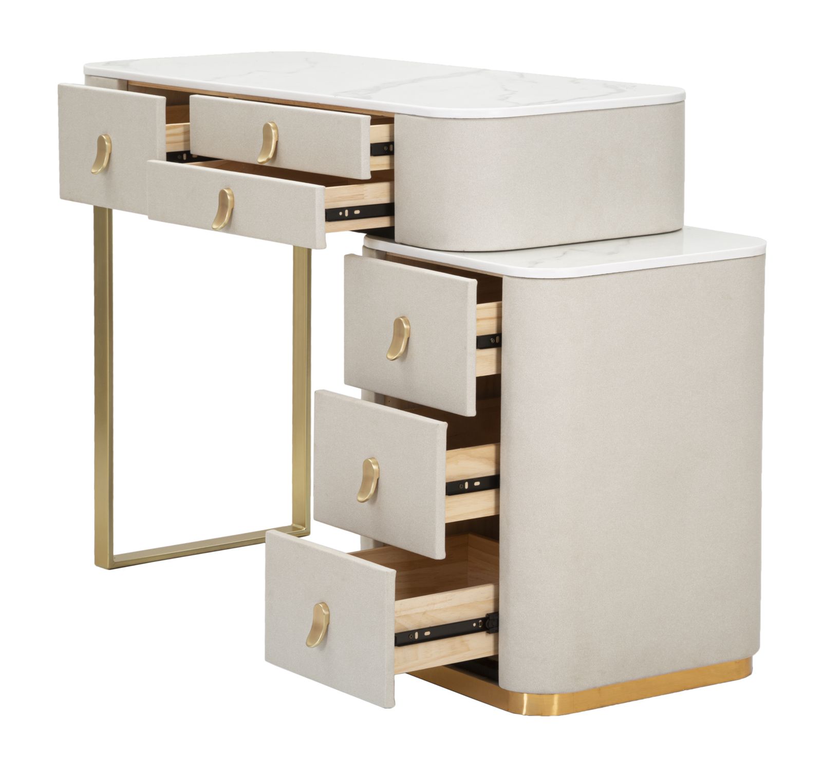 TOELETTA DA CAMERA BEAUTY CM 120X40X75 stile GLAM - immagine 5