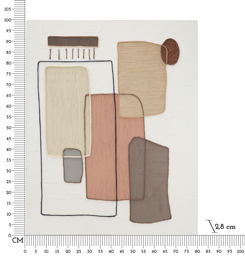 DIPINTO SU TELA PAINT -A- CM 80X2,8X100 stile BOHO CHICH - immagine 7