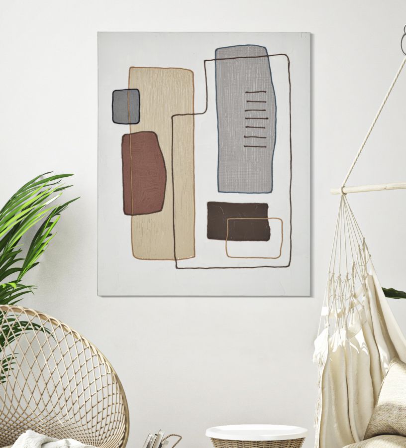 DIPINTO SU TELA PAINT -B- CM 80X2,8X100 stile BOHO CHICH - immagine 6