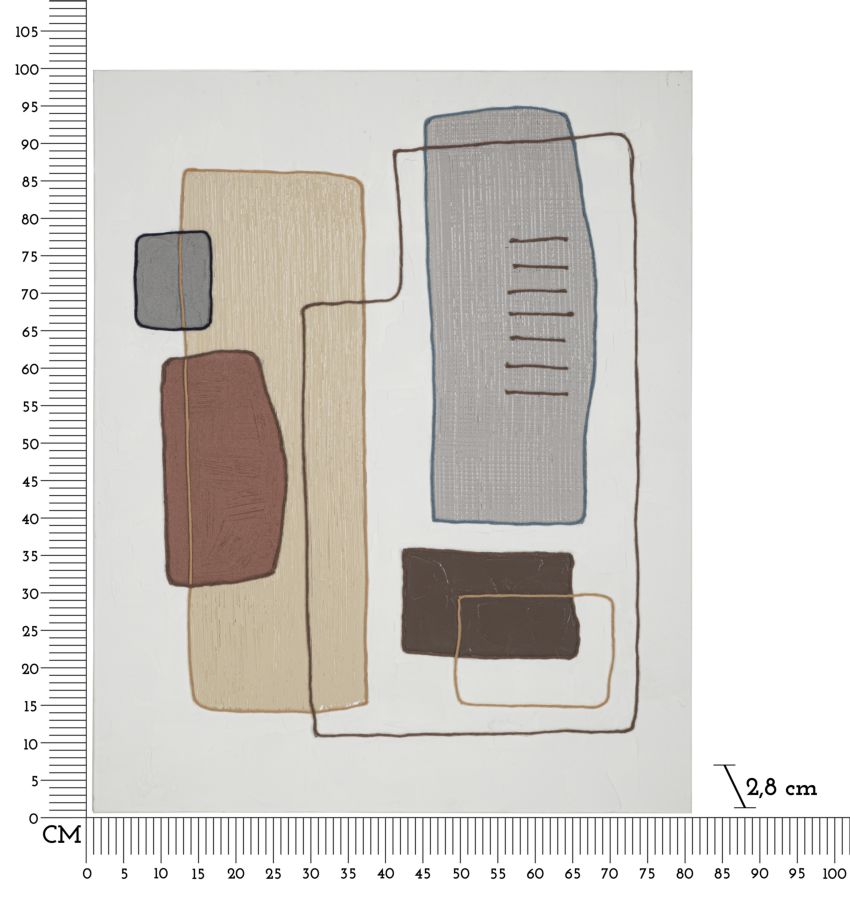 DIPINTO SU TELA PAINT -B- CM 80X2,8X100 stile BOHO CHICH - immagine 7