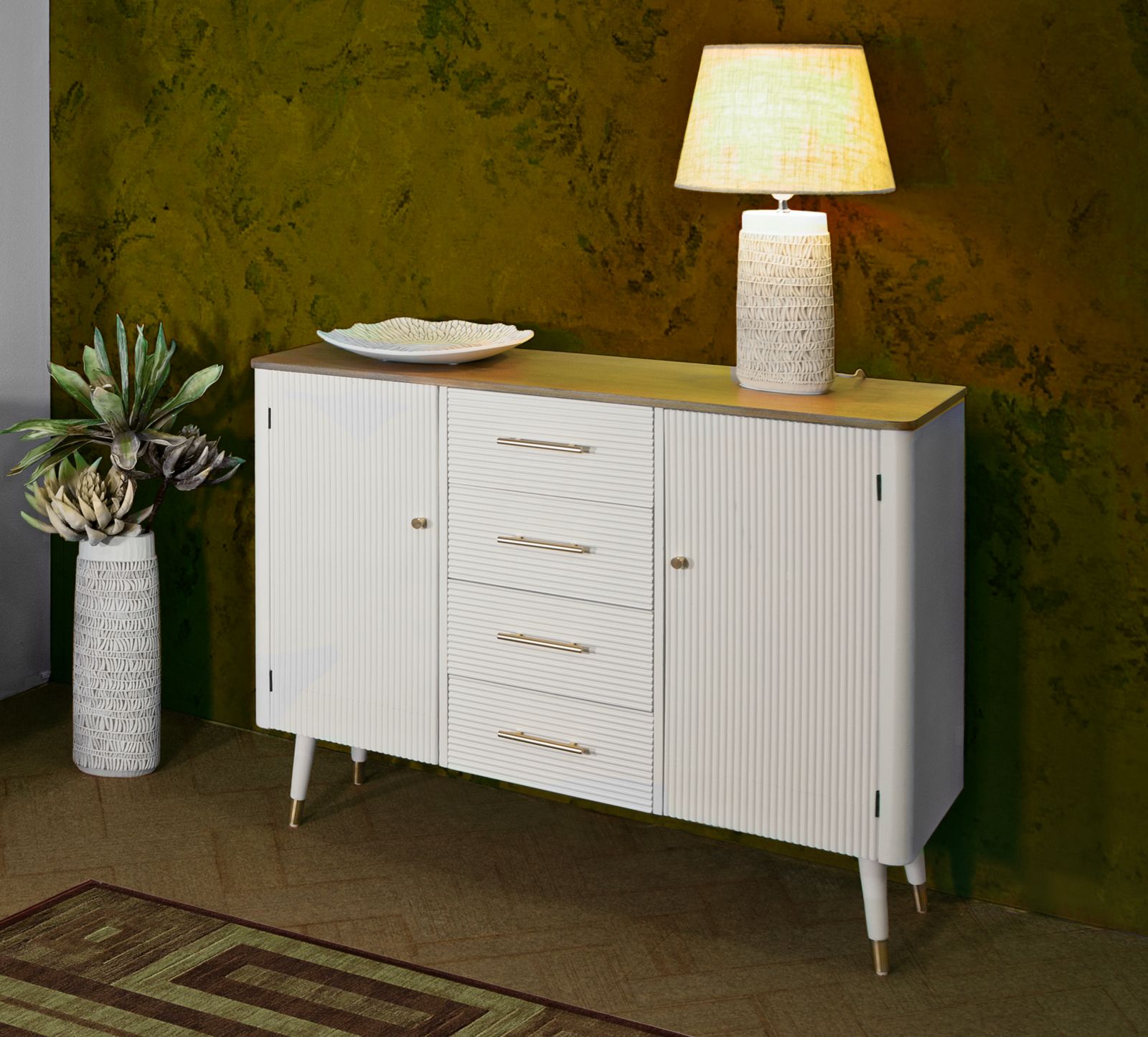 MOBILE MATERA CM 117X37X90 stile BOHO CHICH - immagine 10