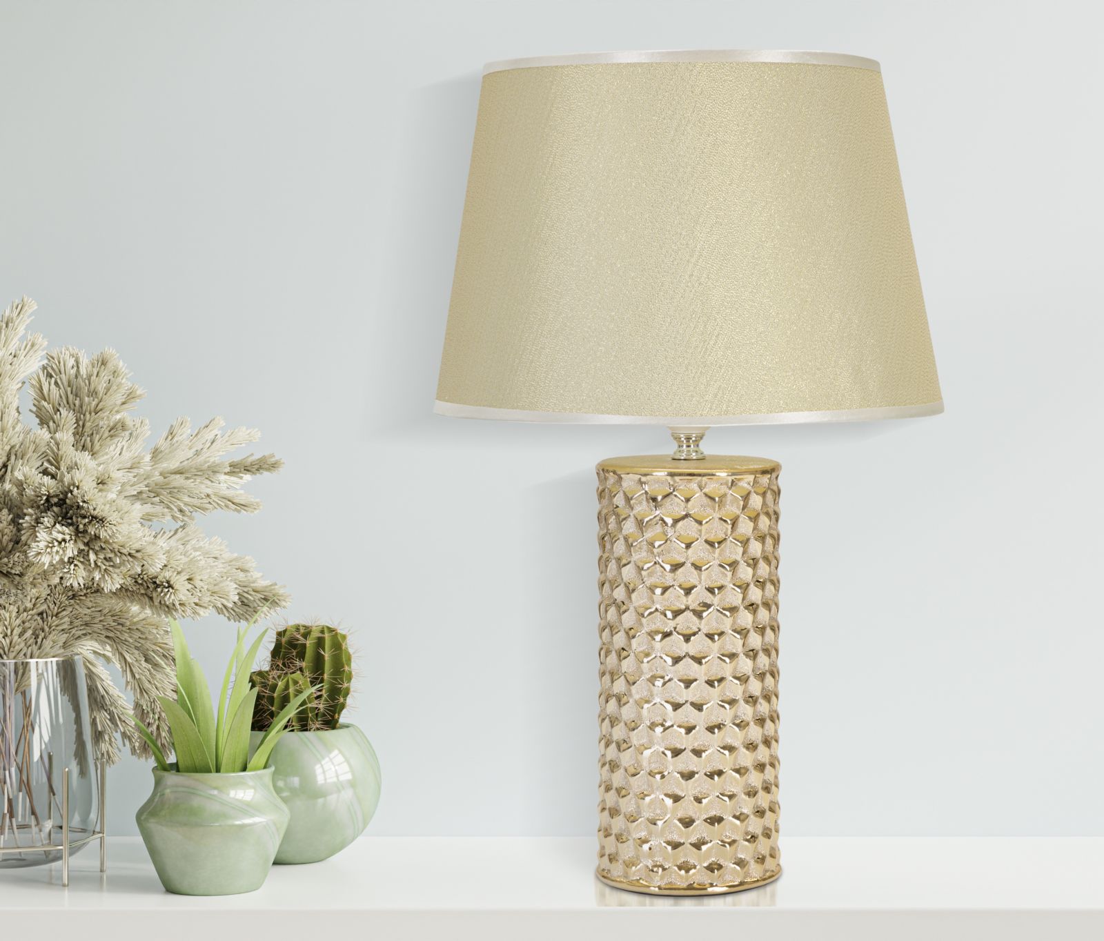 LAMPADA DA TAVOLO GLAM GOLD CM Ø 30X47,5 stile GLAM - immagine 6