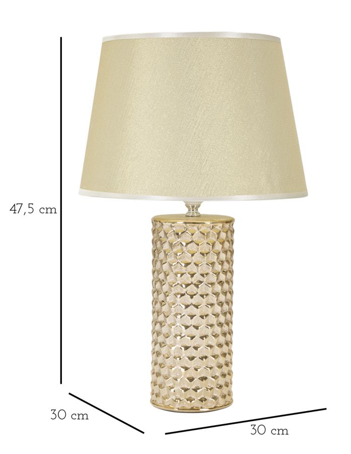 LAMPADA DA TAVOLO GLAM GOLD CM Ø 30X47,5 stile GLAM - immagine 7