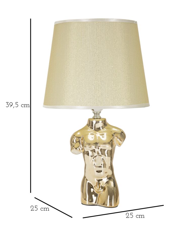 LAMPADA DA COMODINO GLAM MAN CM 25X42,5 stile GLAM - immagine 7
