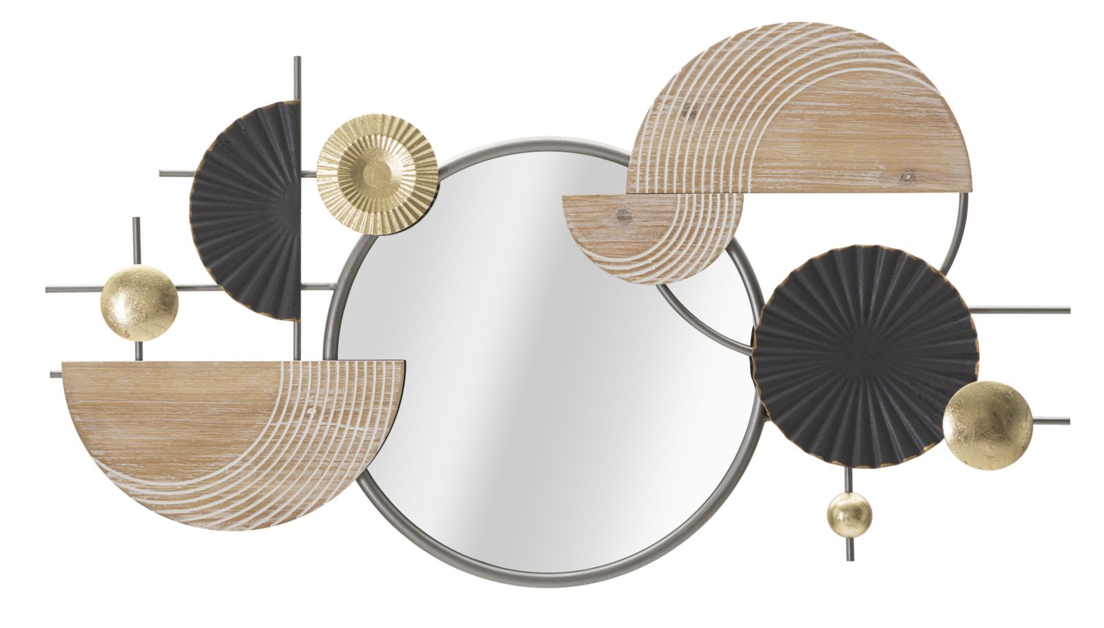 SPECCHIO DA MURO ABSTRACT CM 90,2X5,1X50,2 stile BOHO CHICH - immagine 2