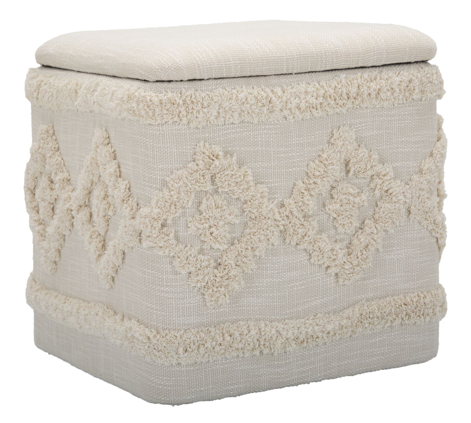 PUFF CONTENITORE DAMASCO QUADRATO CM 40X40X40 stile BOHO CHICH - immagine 2