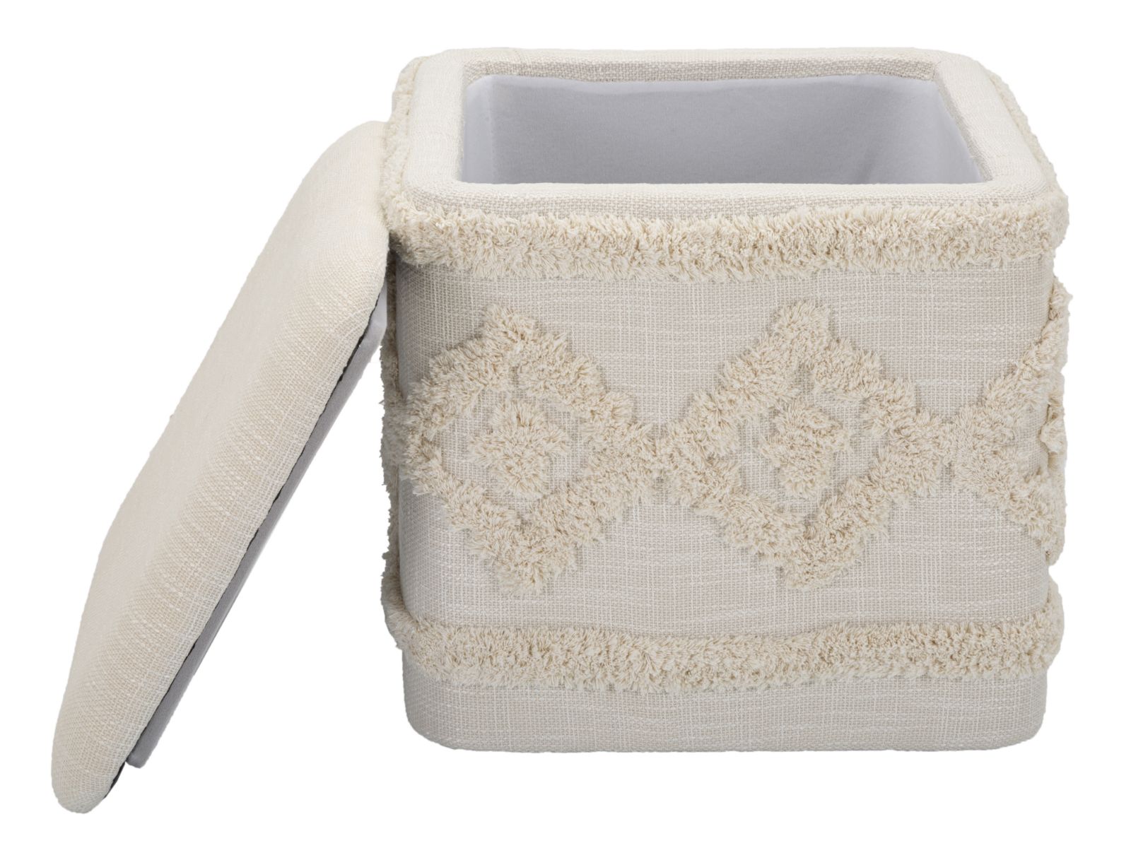 PUFF CONTENITORE DAMASCO QUADRATO CM 40X40X40 stile BOHO CHICH - immagine 4