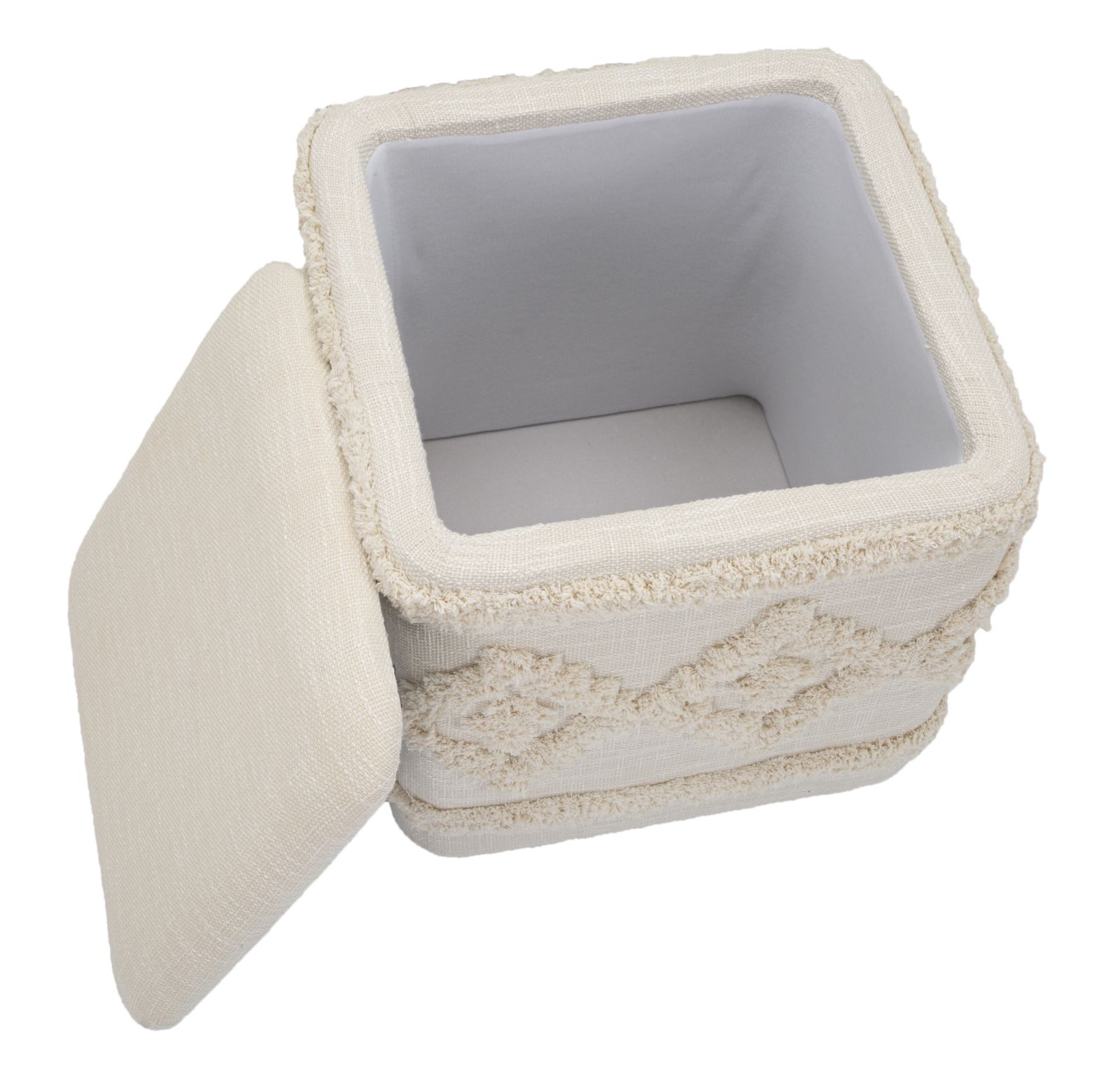 PUFF CONTENITORE DAMASCO QUADRATO CM 40X40X40 stile BOHO CHICH - immagine 7