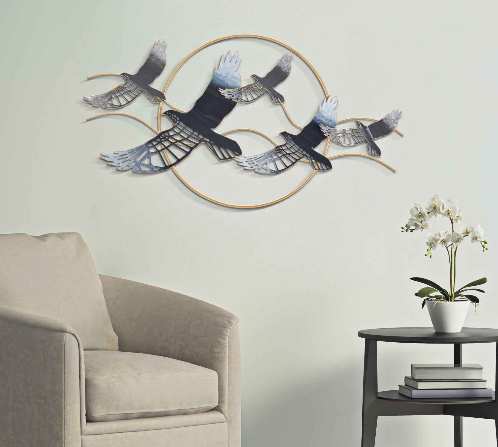 PANNELLO IN FERRO BIRD CM 91X7X50 stile GLAM - immagine 6