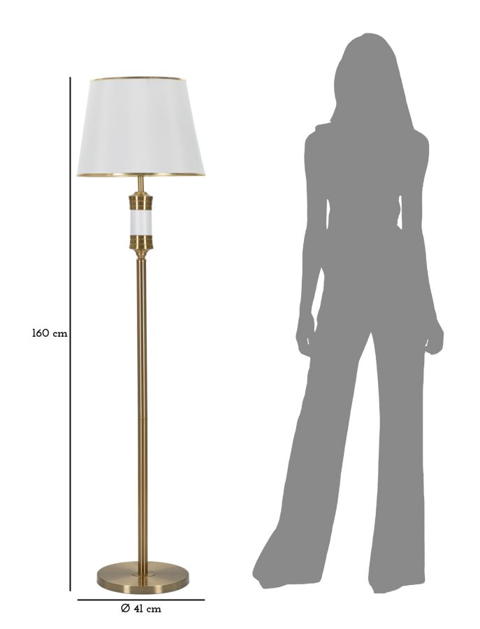 LAMPADA DA TERRA WHITY CM Ø 41X160 stile GLAM - immagine 7