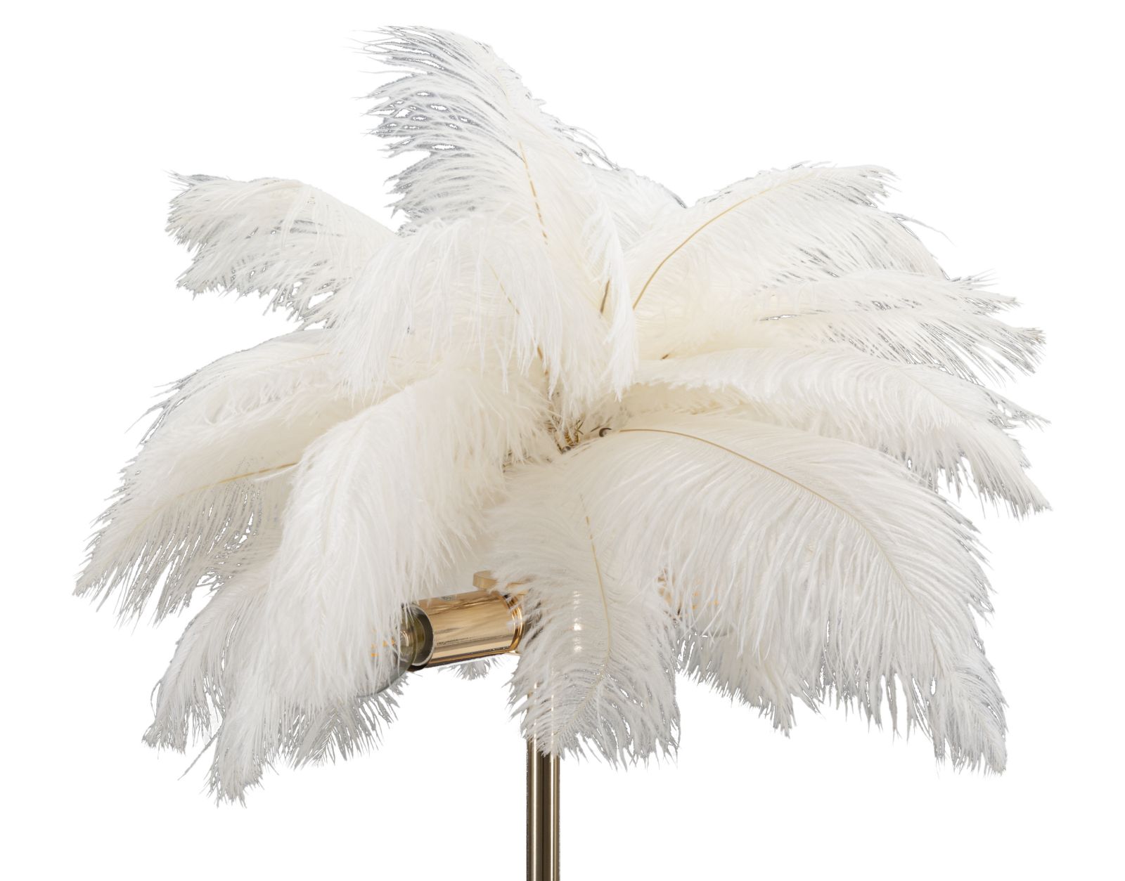 LAMPADA DA TAVOLO PALM BIANCA CM Ø 40X55 stile GLAM - immagine 3