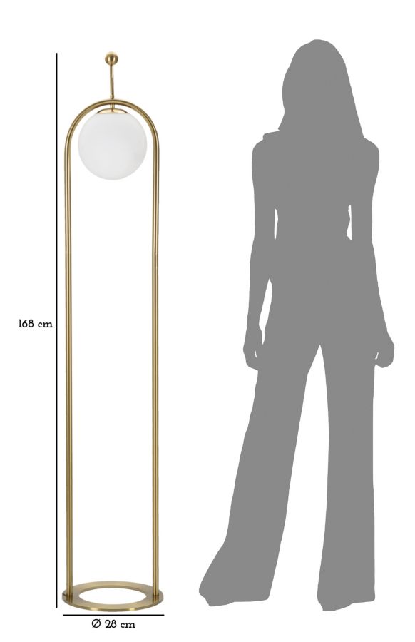 LAMPADA DA TERRA GLAMY ARC Ø 28X168 stile GLAM - immagine 7