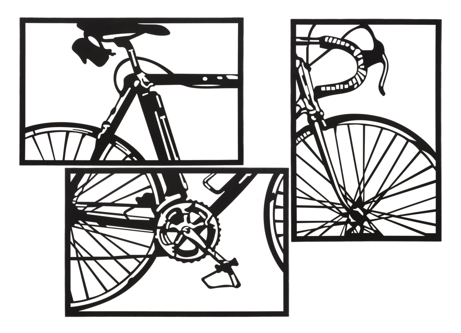 PANNELLO DA MURO BIKE SET 3PZ CM 40X1,3X60 (SINGOLO PZ) stile MODERN - immagine 2